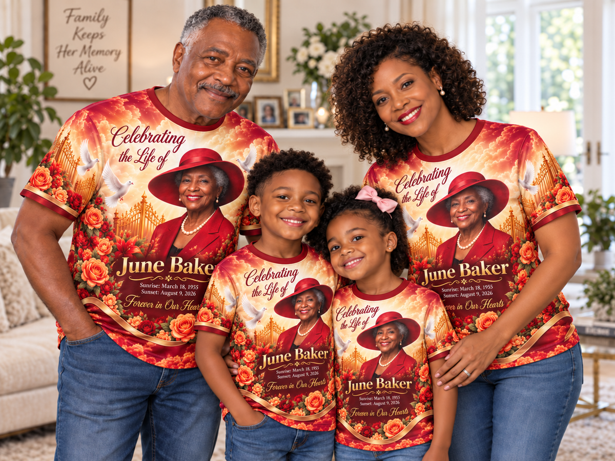 Custom Memorial T-Shirt (Front only, Back extra)ack