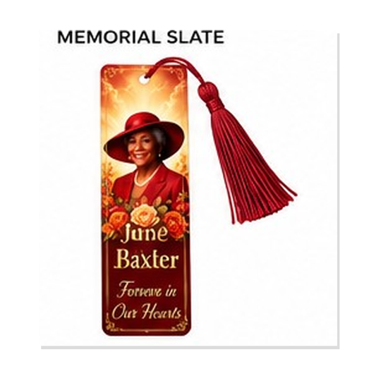 Custom Memorial Bookmark