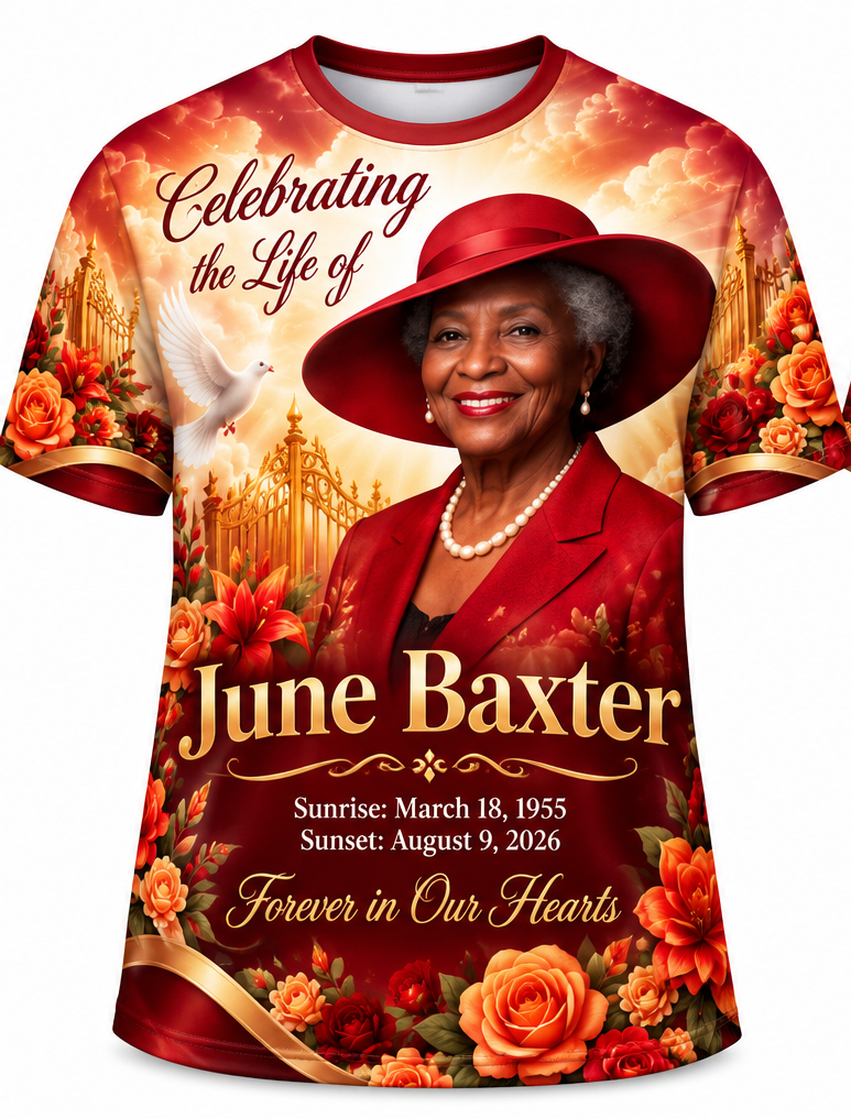 Custom Memorial T-Shirt (Front only, Back extra)ack