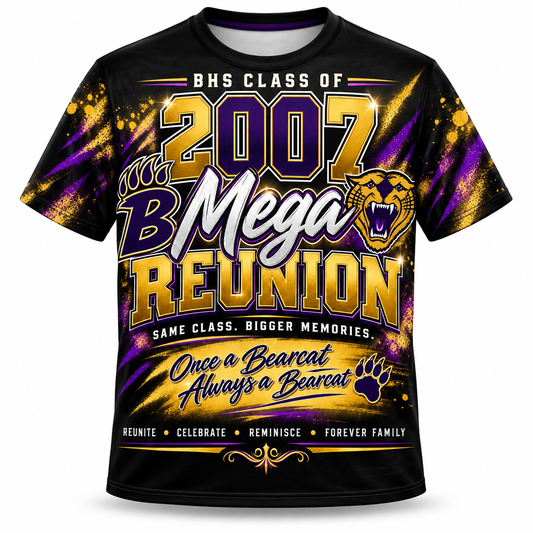 BHS Class of 2007 Mega Reunion – All-Over T-Shirt