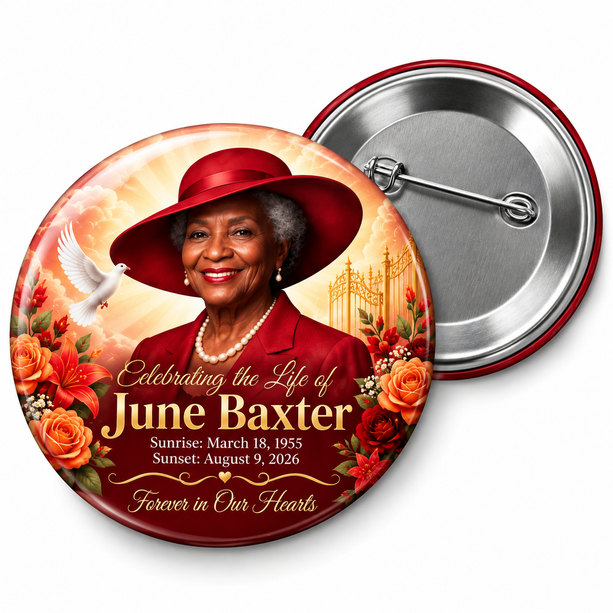 Custom Memorial Button / Pin